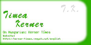 timea kerner business card