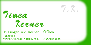 timea kerner business card